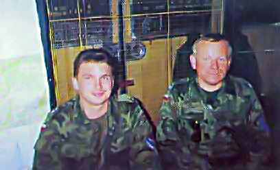 Od lewej: ppor. Marek Zmidziski i mjr Stefan Dymaski.