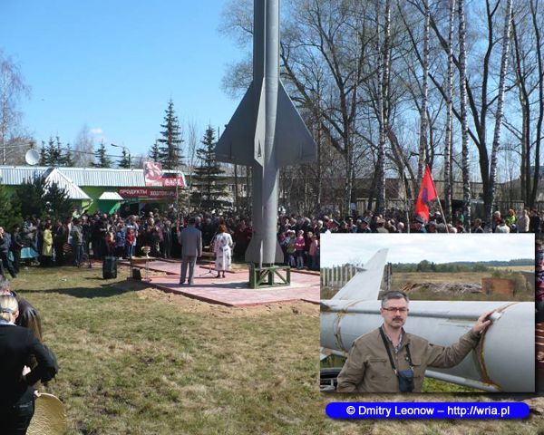 Odsonicie pomnika 658 puku rakietowego S-25 w Rogaczjowie.