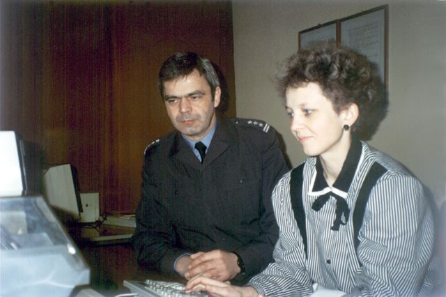 Administrator LSK CSS Jolanta Szumowska i pk Zbigniew Przzak. 
