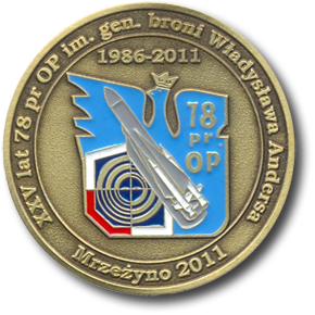 Medal pamitkowy “XXV lat 78. pr OP im. gen. broni Wadysawa Andersa”.